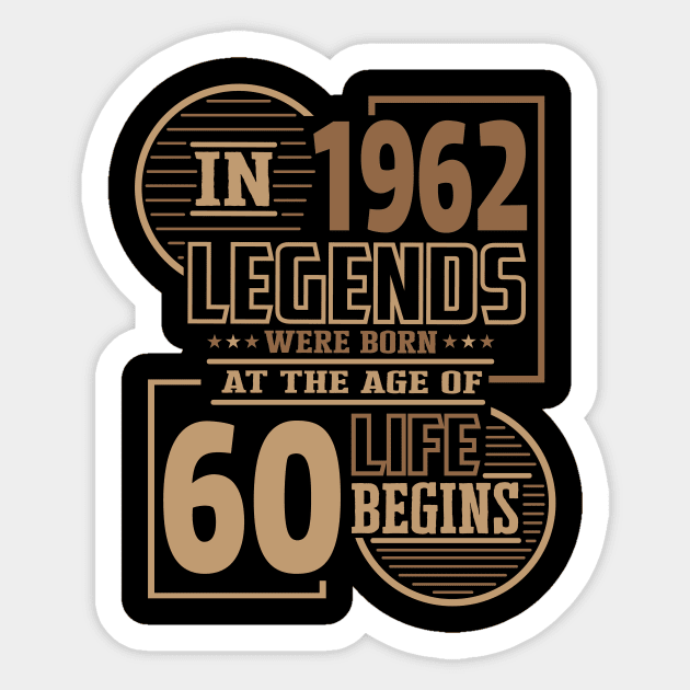 Funny sayings 60 years legend 60th birthday Sticker by HBfunshirts